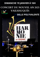 affiche-concert-nouvel-an-2025-Vailhauques © Mairie Vailhauques